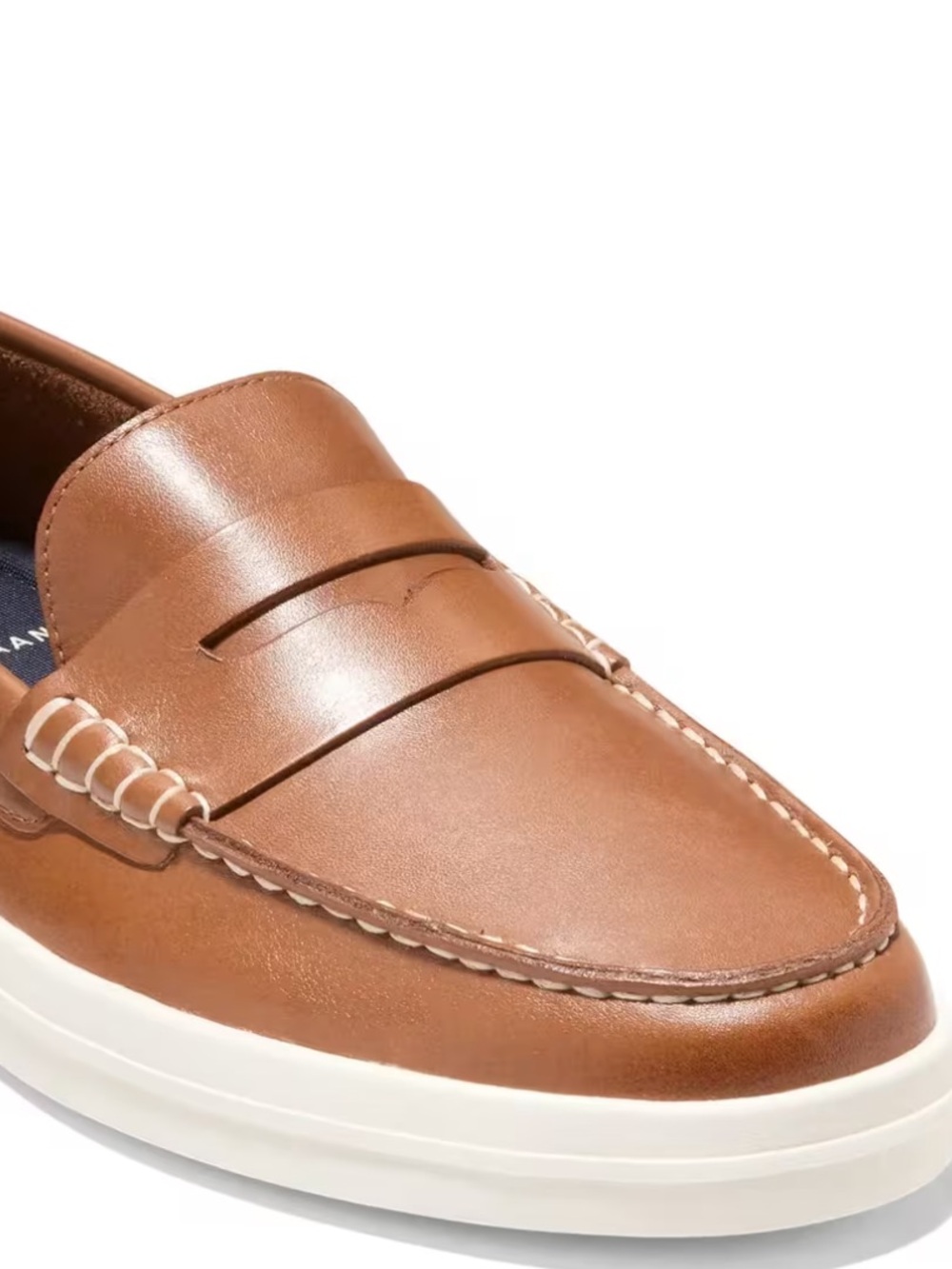 Cole Haan Brown Leather Penny Slip-On Loafer